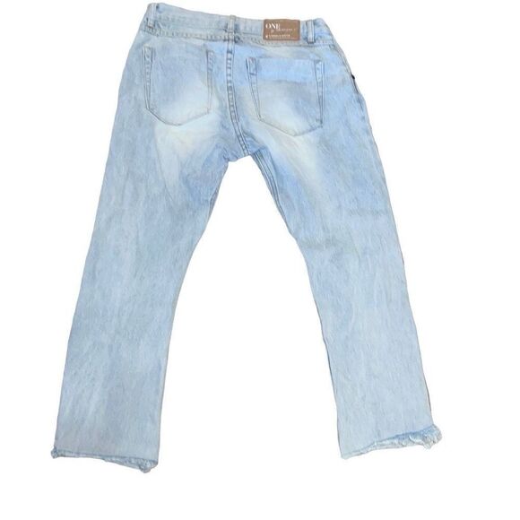 One x One Teaspoon Lonely Boys Light Wash Distressed Denim Jeans Relaxed Sz 27 - Picture 2 of 10